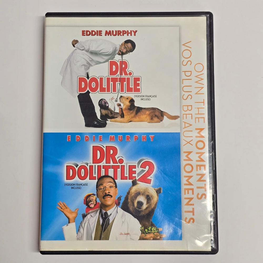 Dr Dolittle 1 & 2 DVD Set Eddie Murphy Comedy Movie 20th Century Fox